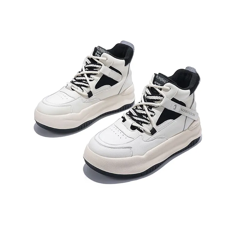 Junjali Abrasion Resistant Lightweight Thermal High Top Skateboard Shoes 5cm Women's-5
