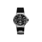 Silver Case Black Dial Silicone Strap