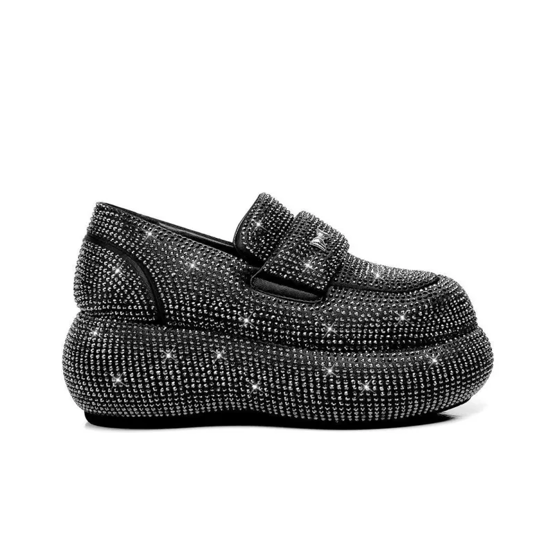 Hoov Loafers 6cm Women's Starry Black-1