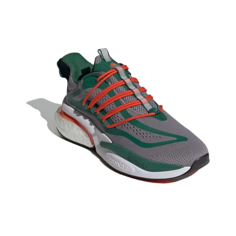 Adidas Miami Alphaboost V1 Grey Team Dark Green Team Orange-2