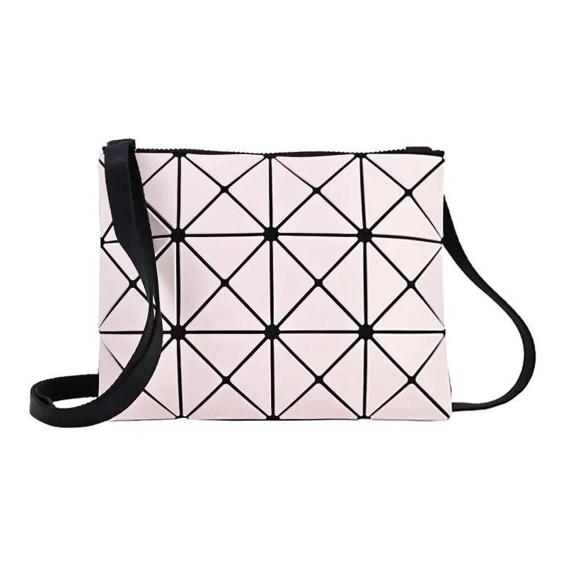 ISSEY MIYAKE PVC, Nylon Fabric Crossbody Bag Women's Pink & Camel-2