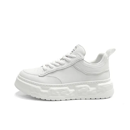 BINCARTU Casual Shoes Men Low-Top White