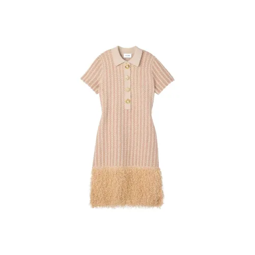 St. John Lurex-knit Polo Dress