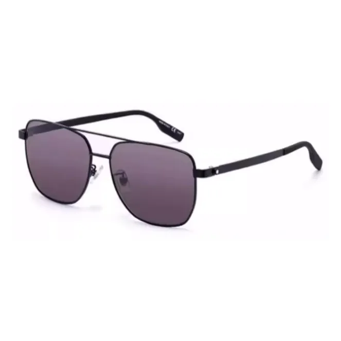 MONTBLANC Metal Square Sunglasses Men's Black-0