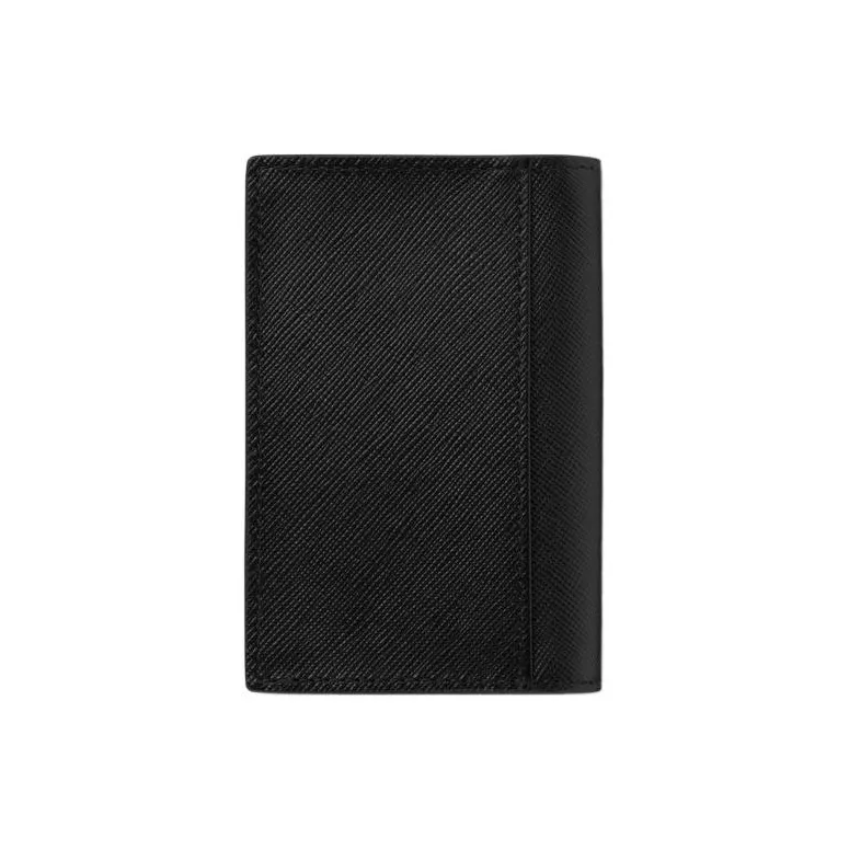 MONTBLANC Meisterstuck Leather Business Card Holder Wallet Men's Black-4