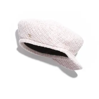 CHANEL Cotton Berets Women's Light Pink