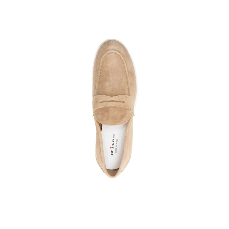 KITON Contrasting sole Suede Loafers-3