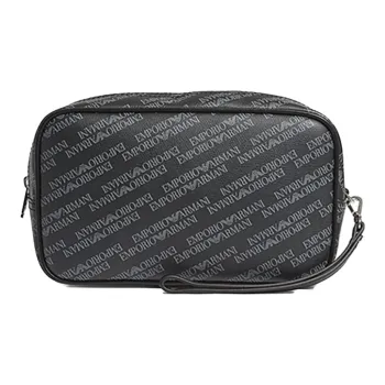 EMPORIO ARMANI Polyester Coin Purse Clutch Men's Black
