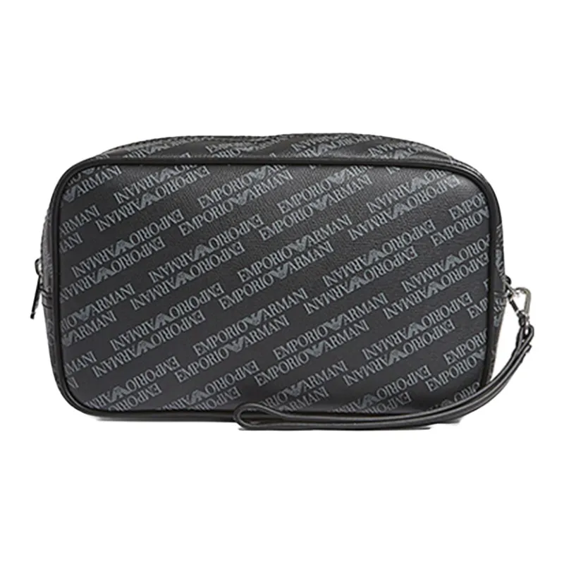 EMPORIO ARMANI Polyester Coin Purse Clutch Men's Black-0