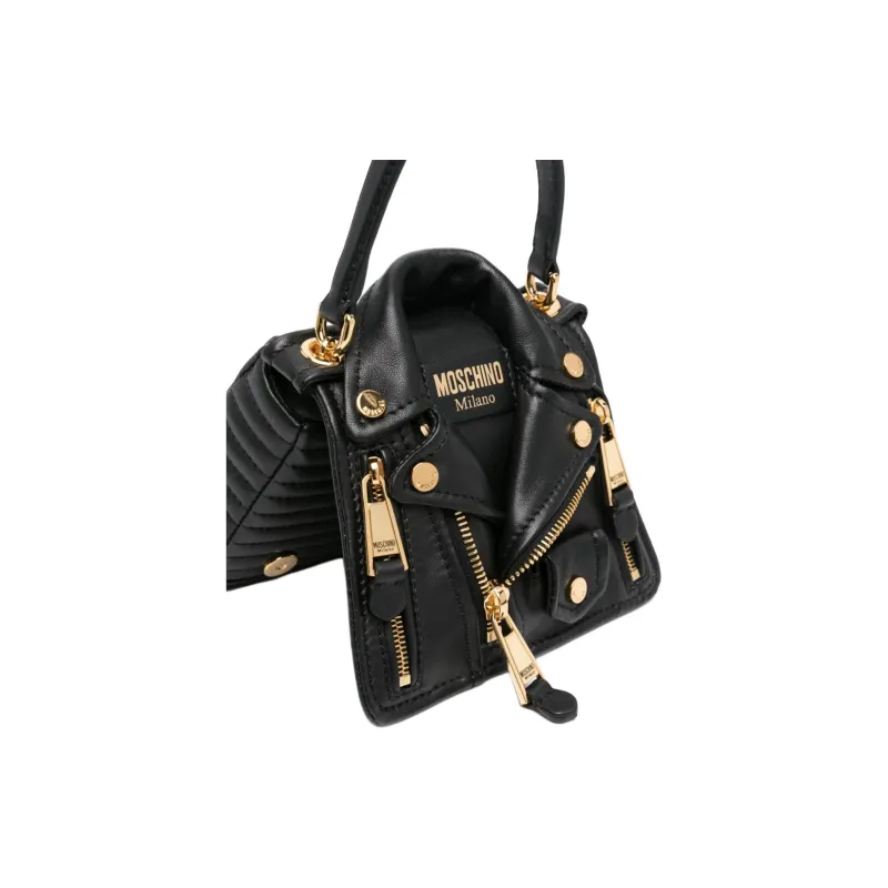 MOSCHINO Biker Leather Tote Bag-2