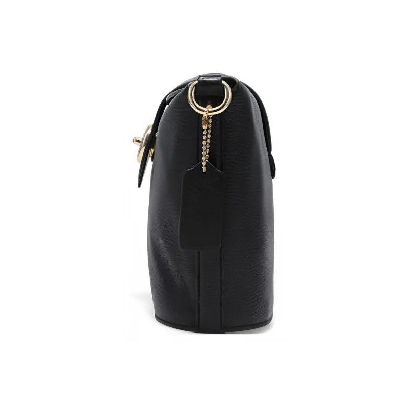 COACH Addie Grain Leather Box Bag, French Fries Bag, Shoulder Bag, Crossbody Bag Women's Black-2