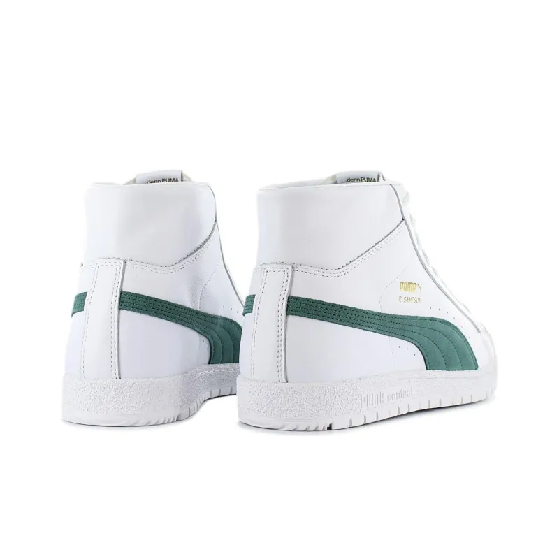 PUMA Ralph Sampson 70 Mid Archive Anti-Slip Wear-Resistant Mid-Top Skateboard Shoes Unisex White-2