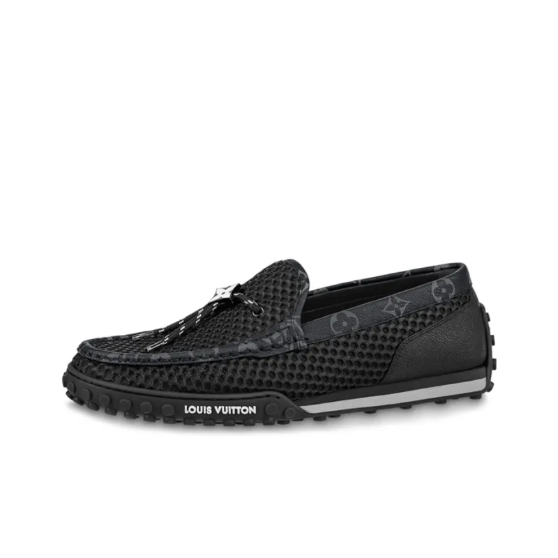 LOUIS VUITTON Racer Moccasins Shoes 'Black'-0