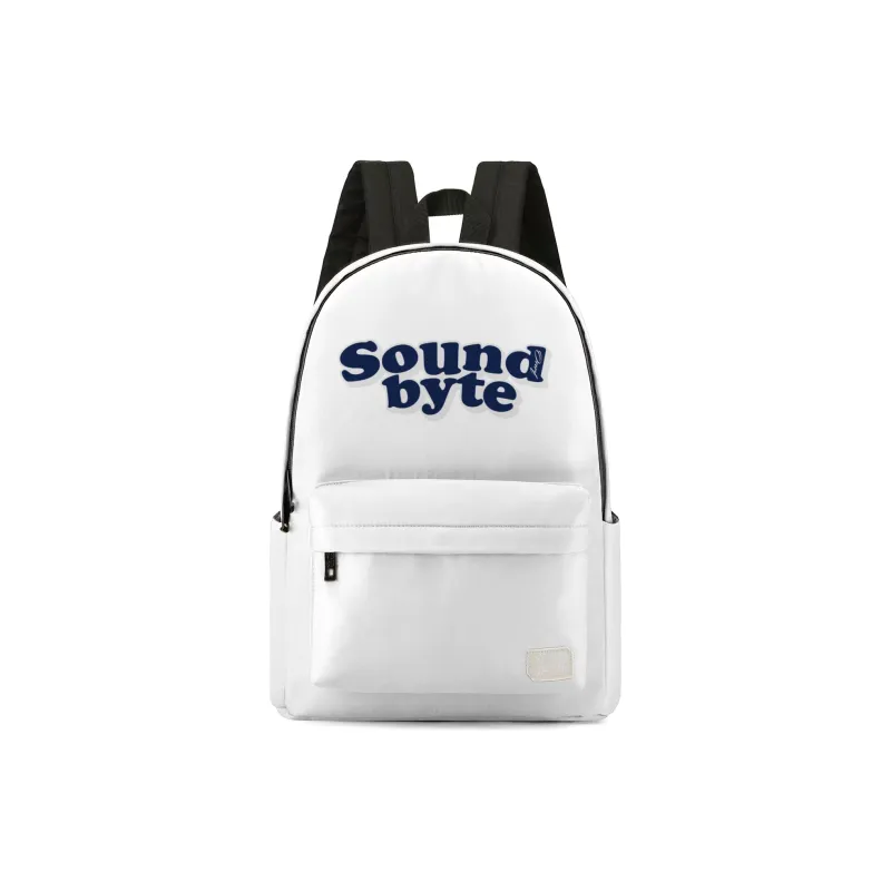 ONRF SOUNDBYTE Collaboration Polyester Backpack Medium Size Unisex White-0