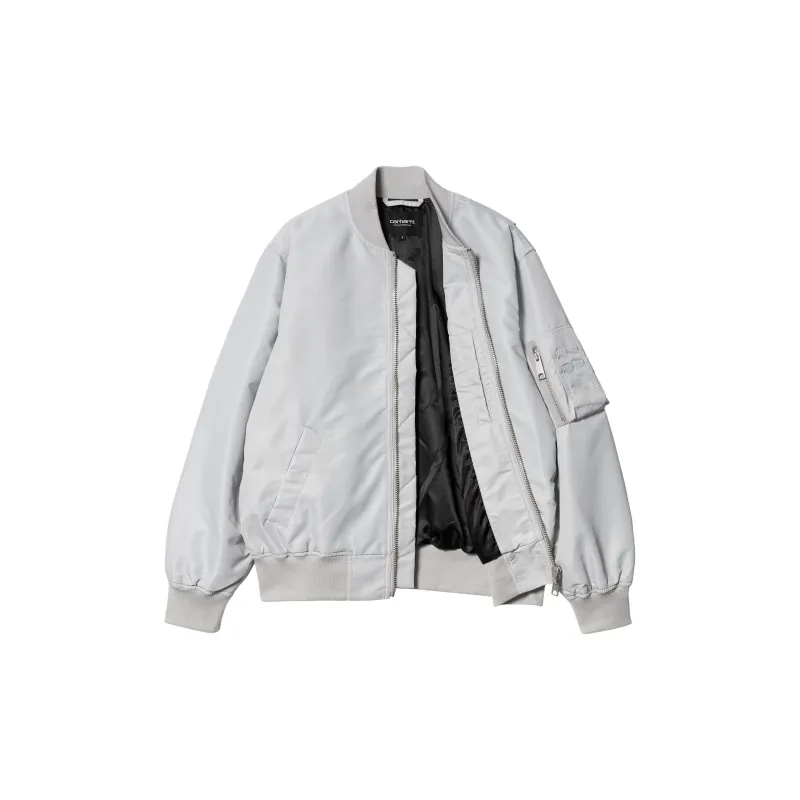 Carhartt WIP SS24 W' Otley Bomber Baseball Jacket Women's Silver White-2