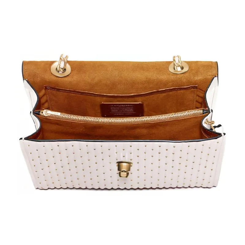 COACH Parker Cow Leather Chain Bag, Crossbody Bag, Shoulder Bag Women's Pink White-2