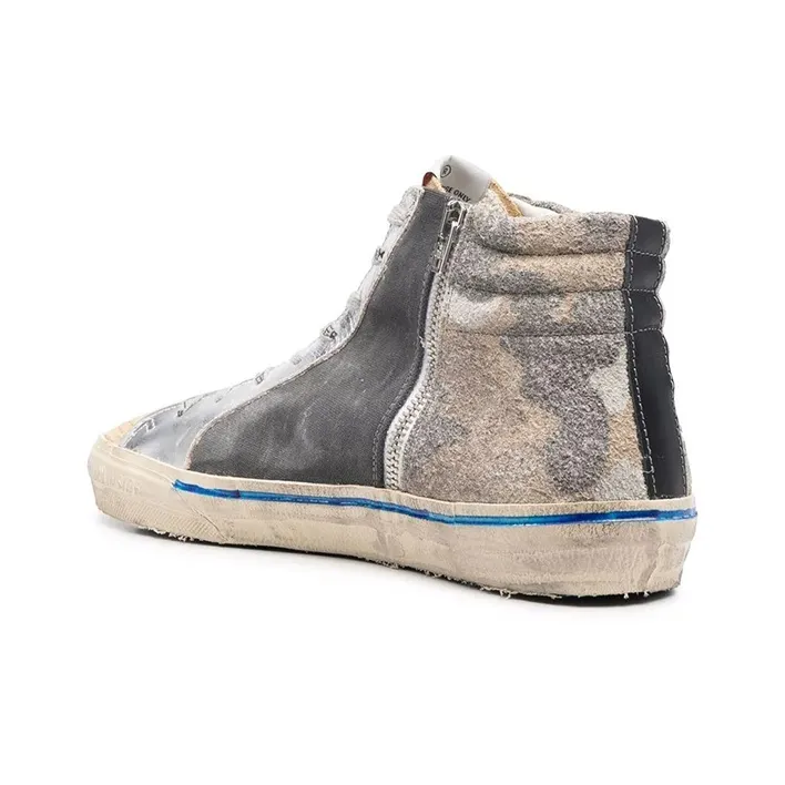 Golden Goose Slide Stylish Skateboarding Shoes Men's Gray-3