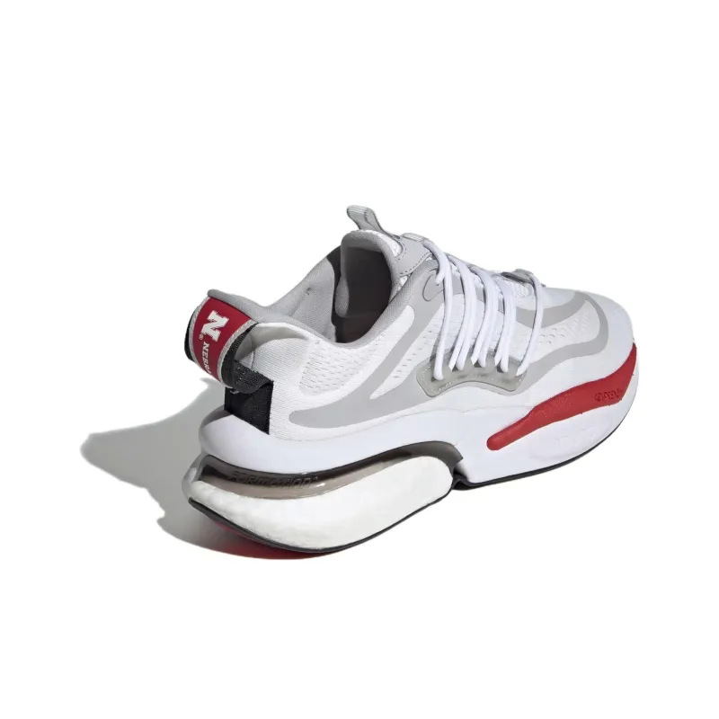 Adidas Nebraska Alphaboost V1 Cloud White Grey Team Power Red-2