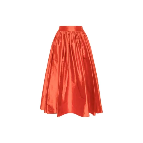 ATU BODY COUTURE Gathered Silk Midi Skirt