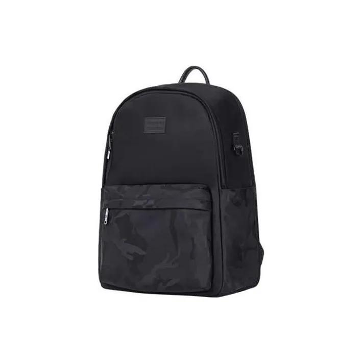 SAMSONITE Fabric With Cow Leather Backpack Tubas Men's Black-1