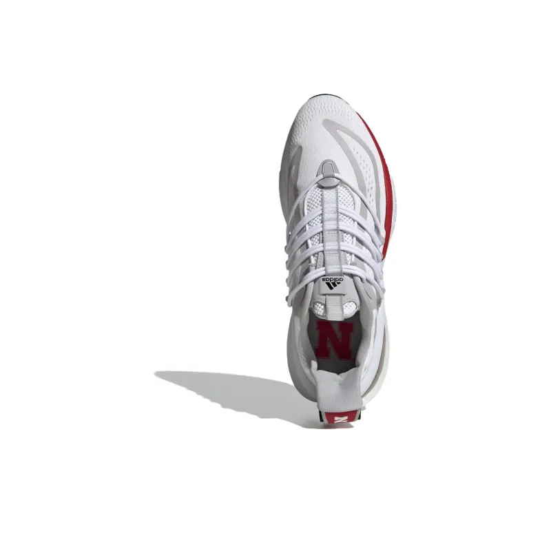 Adidas Nebraska Alphaboost V1 Cloud White Grey Team Power Red-3