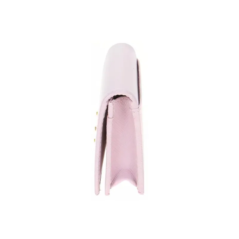 PRADA Saffiano Cow Leather Wallet Women's Pink-3