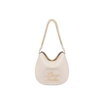 LOVE MOSCHINO PU Hobo Bag, Handbag, Shoulder Bag Women's Ivory White