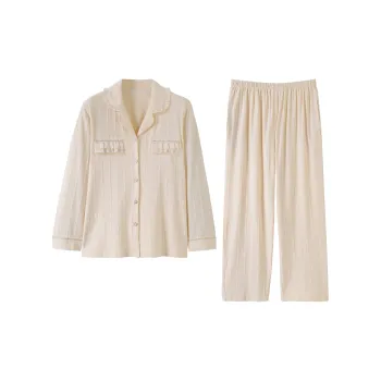 WOLFSFUL Pajama Set Women's Cream Yellow