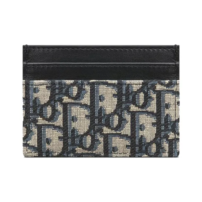 DIOR 30 Montaigne Fabric Card Holder 30 Women's Blue-2