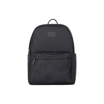 SAMSONITE Fabric With Cow Leather Backpack Tubas Men's Black