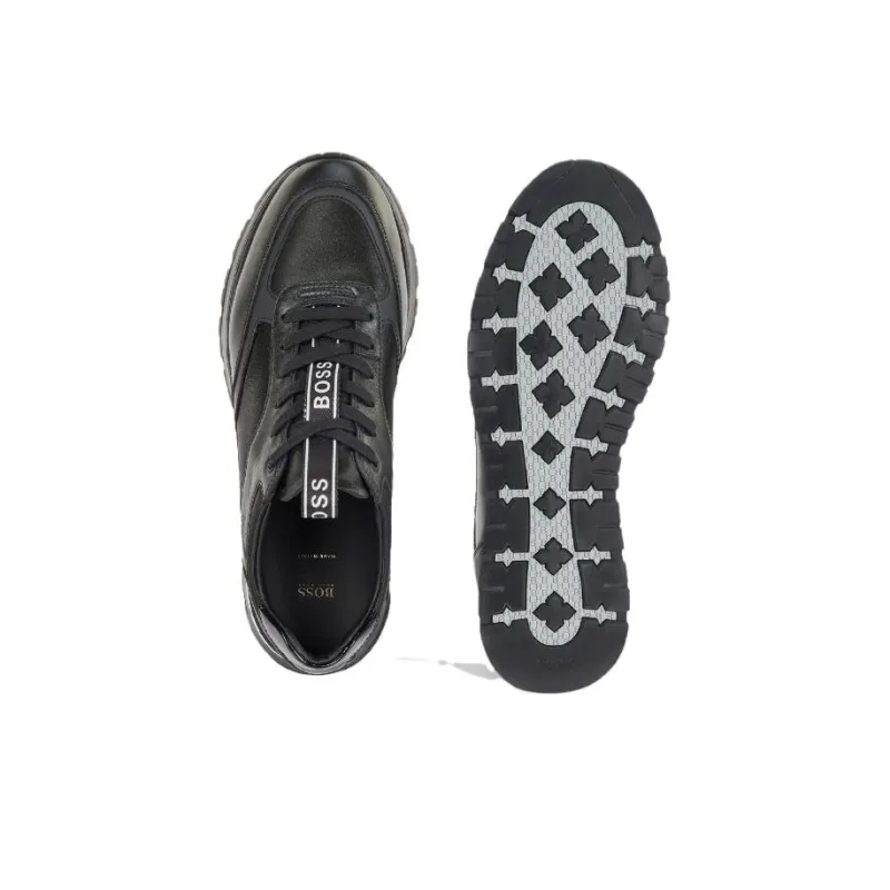 HUGO BOSS Wear-Resistant Coverage Low-Top Casual Shoes Men's Black-4