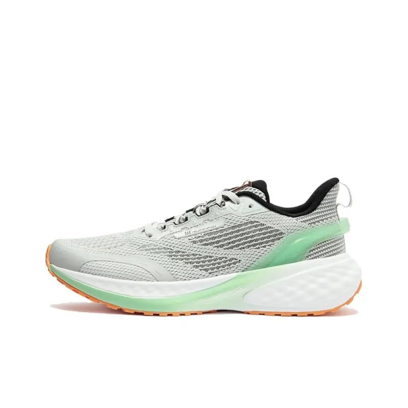 361° Cushioning Breathable Low Top Running Shoes Men's Gray Green-0