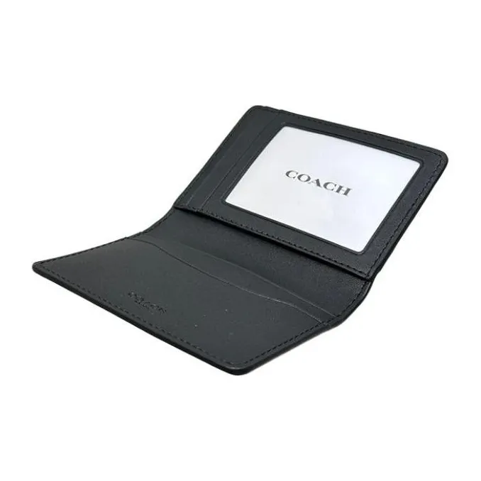 COACH Monogram Id Wallet Men Charcoal/Black-4