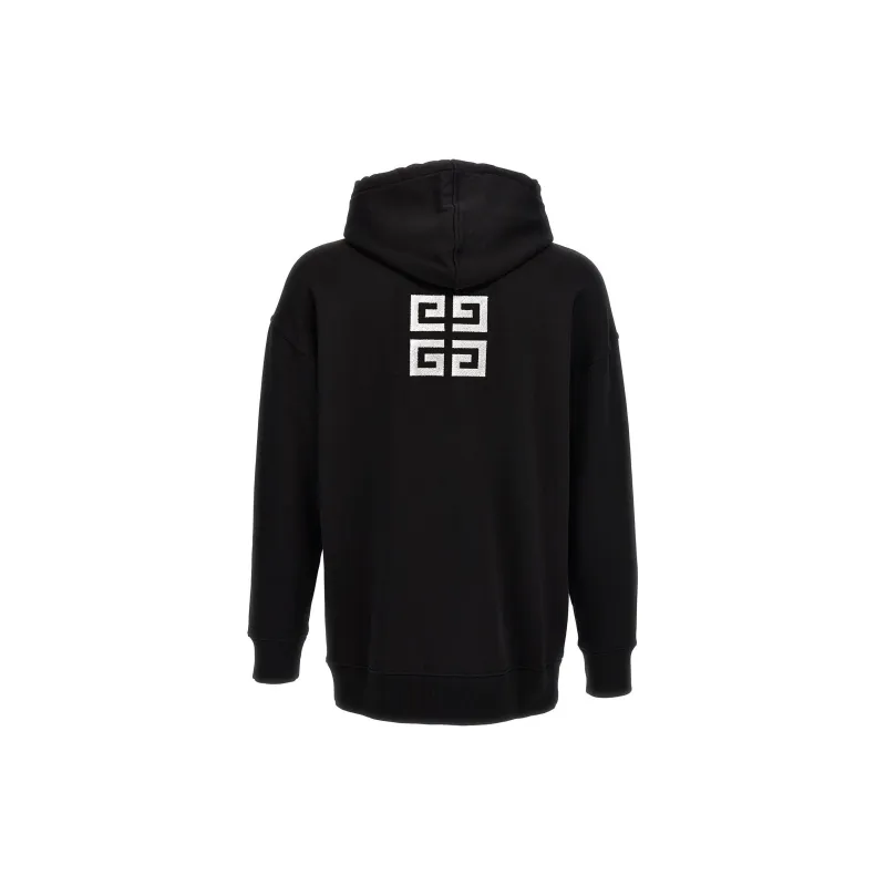 Givenchy Logo Embroidered Drawstring Hoodie-1
