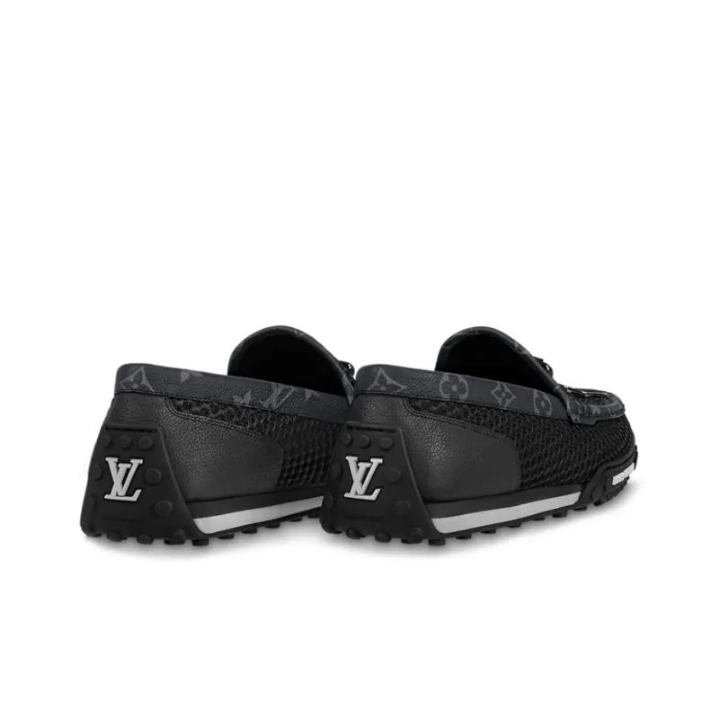 LOUIS VUITTON Racer Moccasins Shoes 'Black'-3