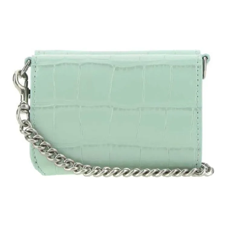 Balenciaga Calfskin Wallet Crossbody Bag Shoulder Bag Women's Cyan-2
