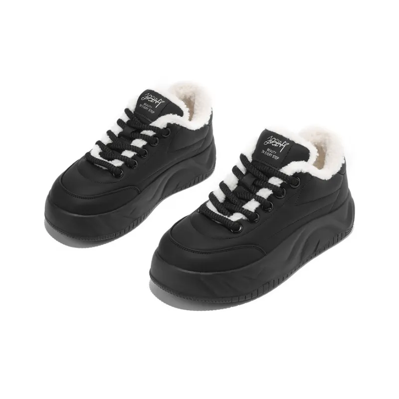 JOSINY Height Increasing Warmth Mid-Top Casual Shoes Women's-2
