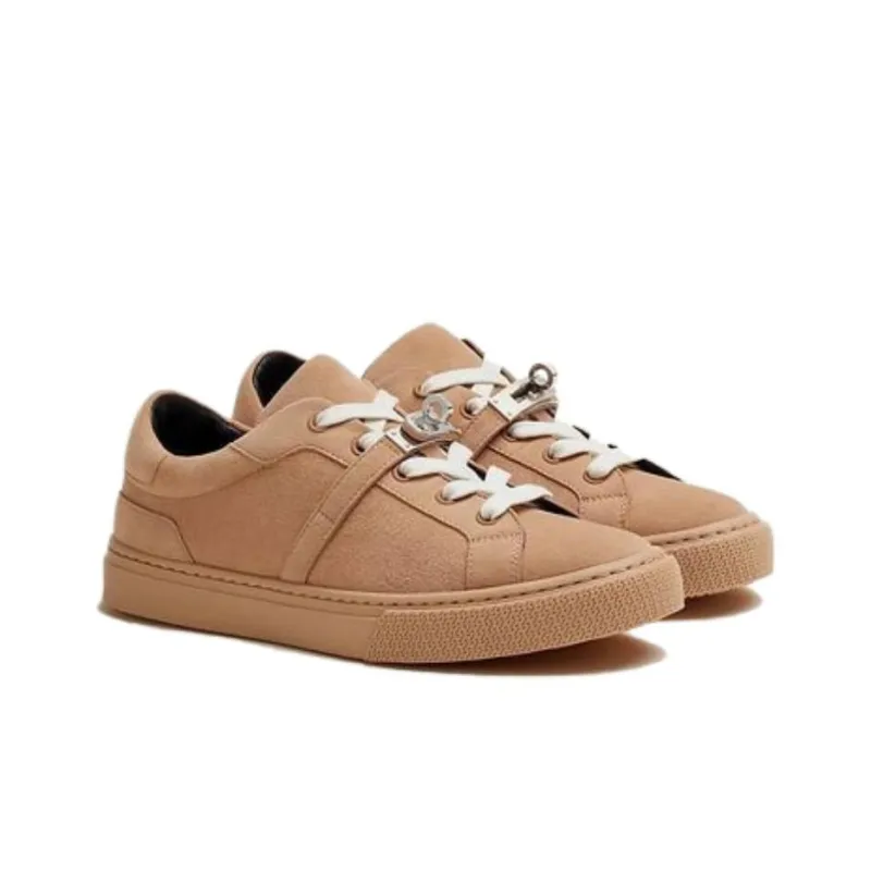 HERMES Day Skateboard Shoes Women's Brown-2