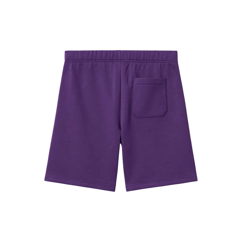 Carhartt WIP SS24 Chase Sweat Short Casual Shorts Men's Purple-1