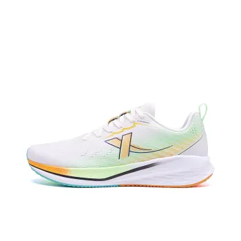 XTEP Speed 5.0LITE Cushioned Slip Resistant Abrasion Resistant Low Top Casual Running Shoes Men's White Green Orange