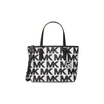 MICHAEL KORS Leather Tote Bag Shopping Bag Handbag Shoulder Bag Mini Women's Black White