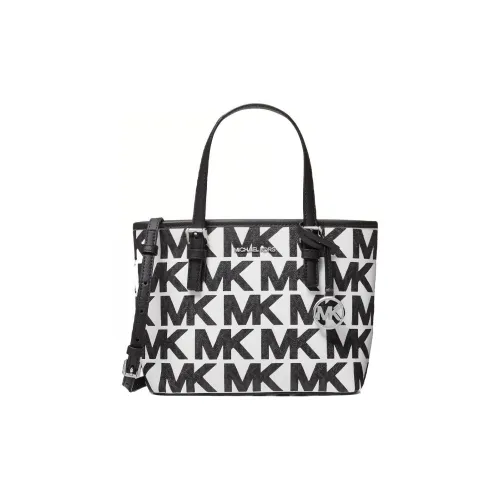 MICHAEL wedges Leather Tote Bag Shopping Bag Handbag Shoulder Bag Mini Women's Black White