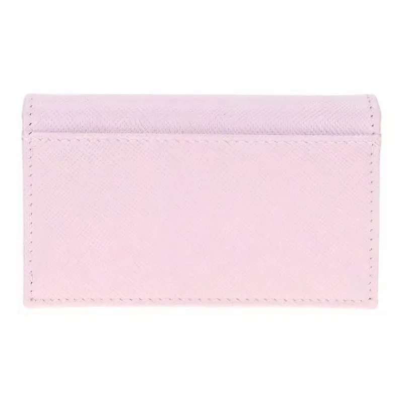 PRADA Saffiano Cow Leather Wallet Women's Pink-5
