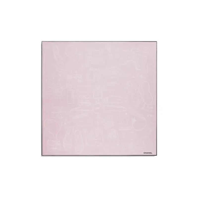 CHANEL Silk Scarves Women's Pink-0
