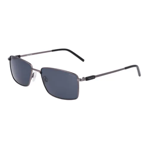 NAUTICA Metal Rectangular Sunglasses Men's Black