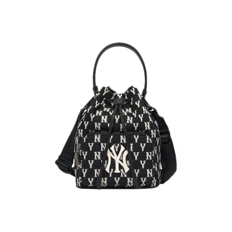 MLB Monogram Collection Polyester Bucket Bag Handbag Shoulder Bag Crossbody Bag Regular Unisex Black-0
