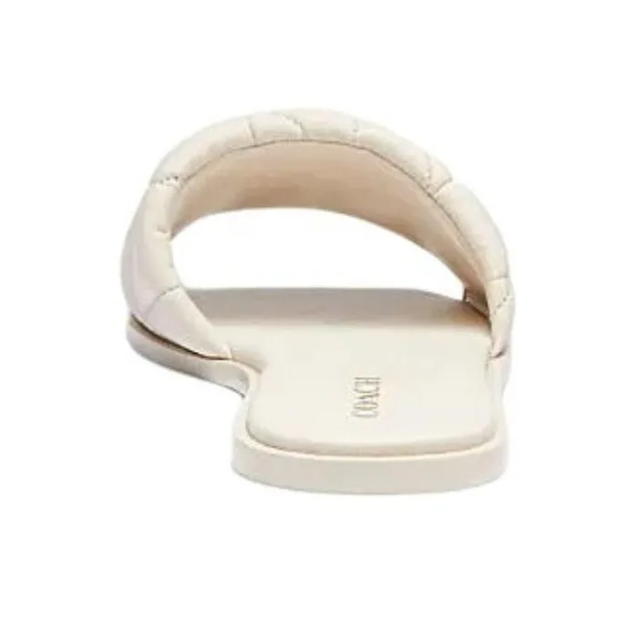 COACH Logo-plaque Leather Slides-3