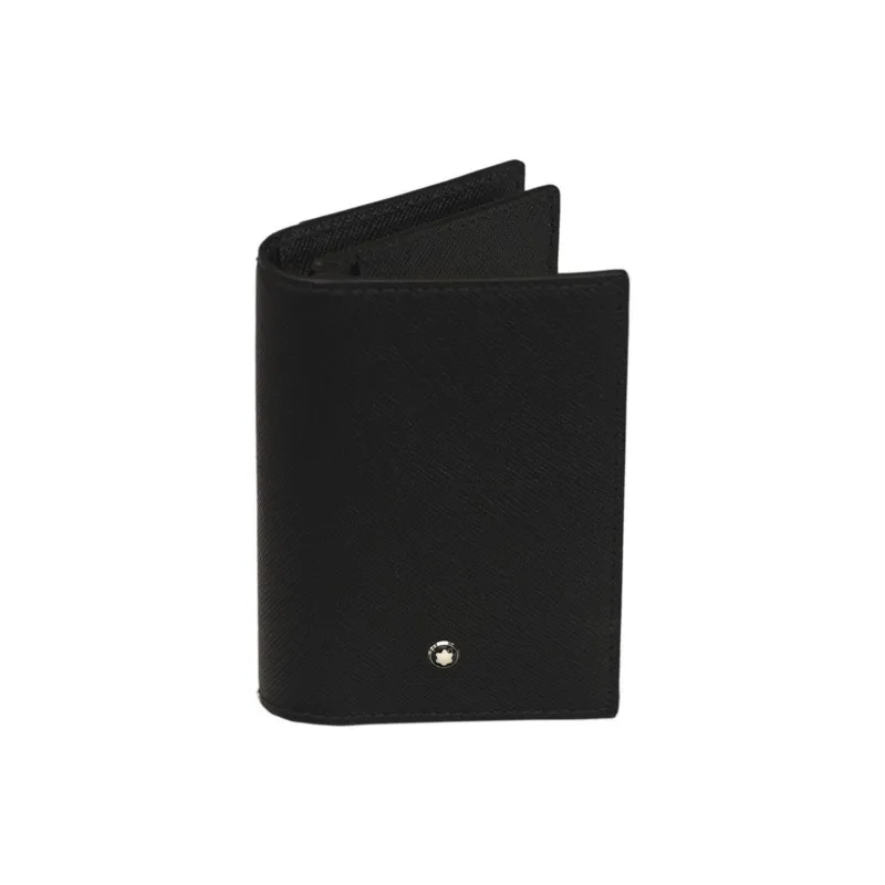 MONTBLANC Meisterstuck Leather Business Card Holder Wallet Men's Black-2
