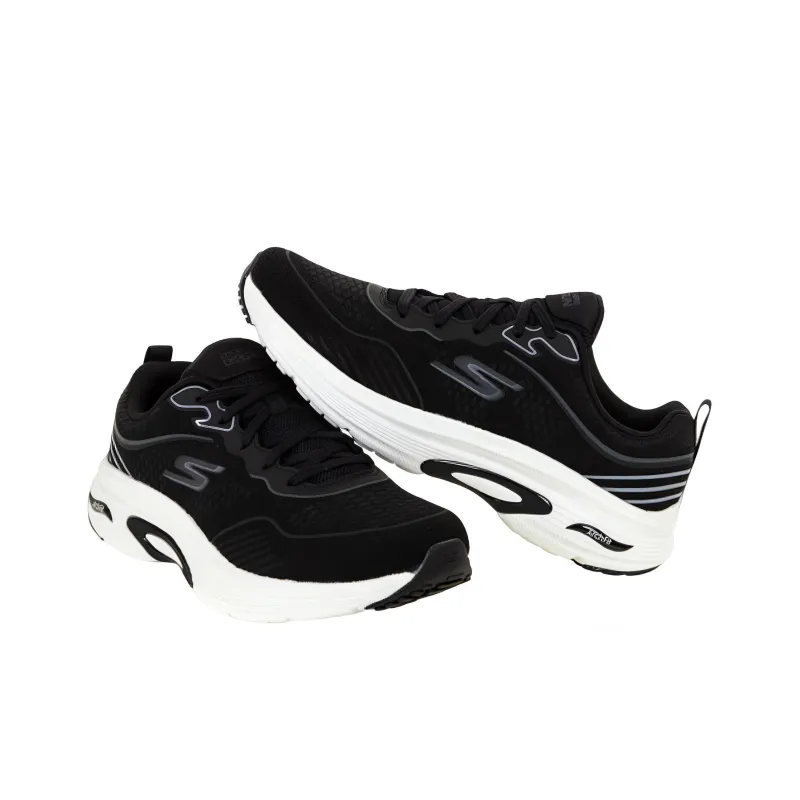 Skechers Arch Fit Cushioning, Slip Resistant, And Abrasion Resistant Low Top Running Shoes Men's Black White-2