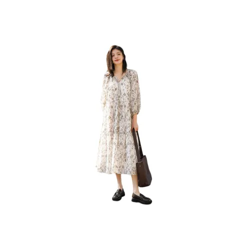 Dme Long-Sleeved Dresses Women's Print